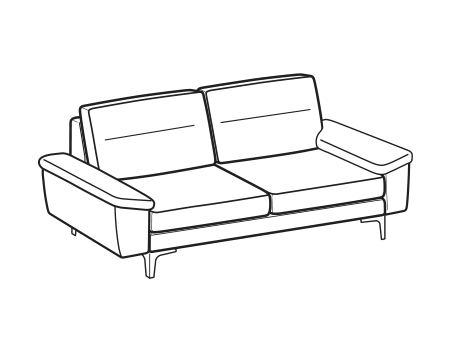 LeComfort Sofa SFINGE MID – 2-seater sofa