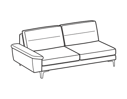LeComfort Modular Sofa SFINGE MID – 2-seater lateral Left