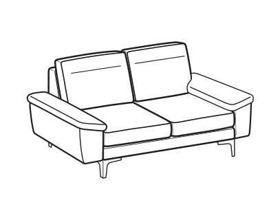 LeComfort Sofa SFINGE UP – 2-seater sofa