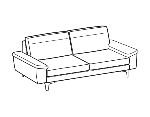 LeComfort Sofa SFINGE UP – 2-seater sofa
