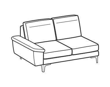 LeComfort Modular Sofa SFINGE UP – 2-seater lateral Left