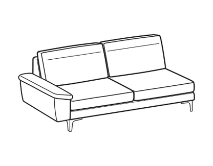 LeComfort Modular Sofa SFINGE UP – 2-seater lateral Left