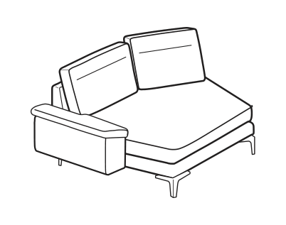 LeComfort Corner Sofa Element SFINGE UP – Lateral angular Left