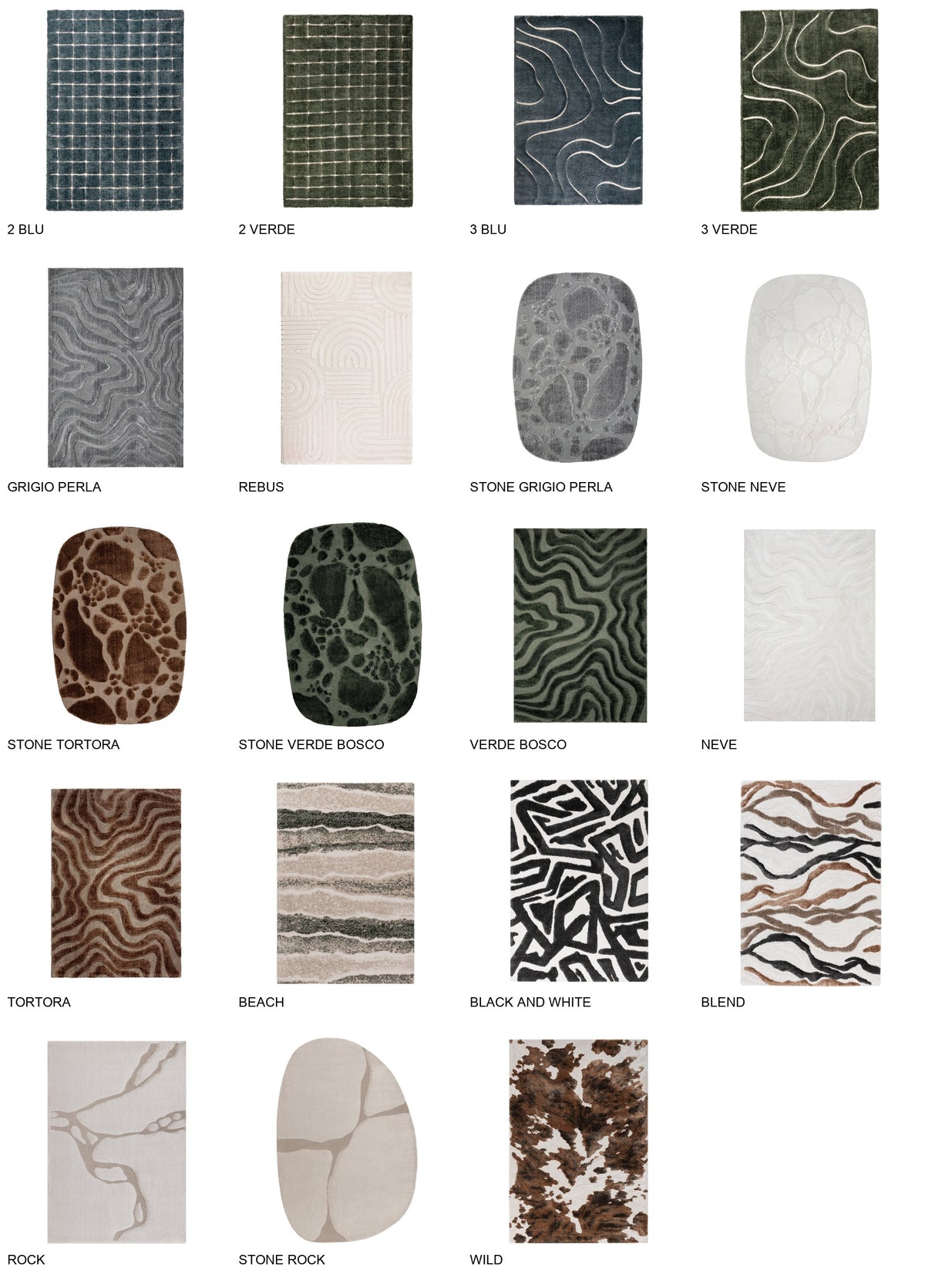SITAP VENERE — colour and design choices, labelled manufacturer photographs