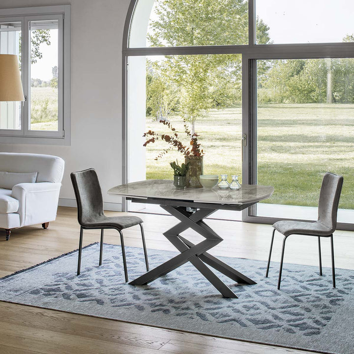 Target Point Dining Table Cross 130 — Extendable Barrel-shaped — product view 4