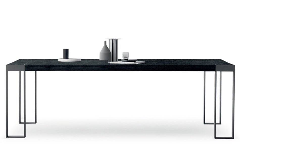 Devina Nais Dining Table Frame — manufacturer image, example finish and configuration
