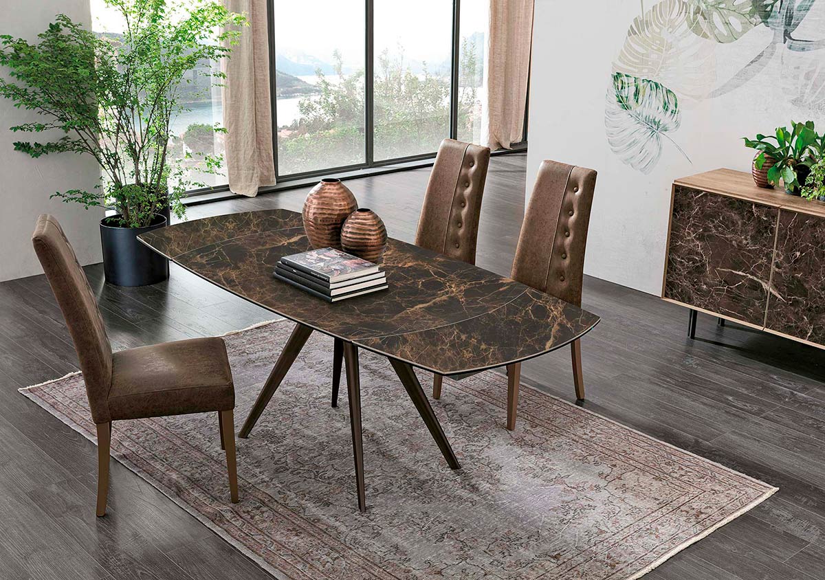 Target Point Dining Table Vortice 160 — Extendable Barrel-shaped — product view 5