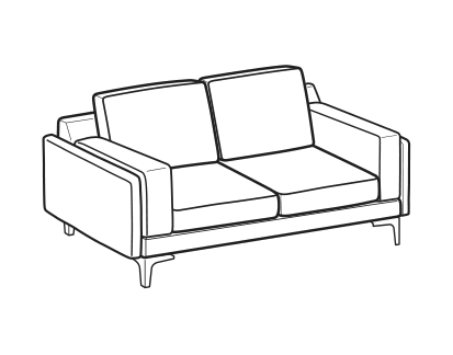 LeComfort Sofa TECLA EASY – 2-seater sofa