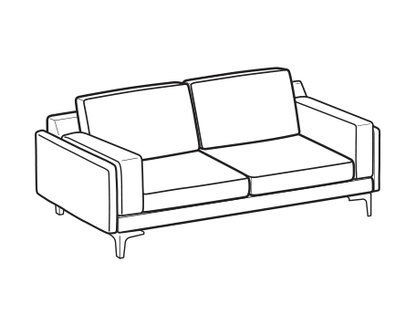 LeComfort Sofa TECLA EASY – 2-seater sofa