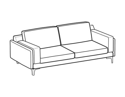 LeComfort Sofa TECLA EASY – 2-seater sofa