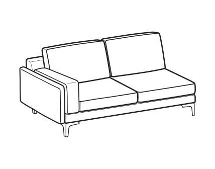 LeComfort Modular Sofa TECLA EASY – 2-seater lateral Left