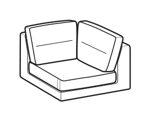 LeComfort Corner Sofa Element TECLA MID – Lateral angular Left