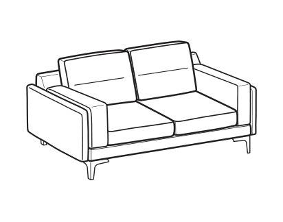 LeComfort Sofa TECLA MID – 2-seater sofa