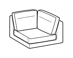 LeComfort Corner Sofa Element TECLA UP – Lateral angular Left