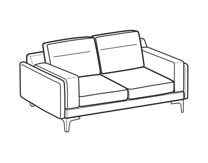LeComfort Sofa TECLA UP – 2-seater sofa
