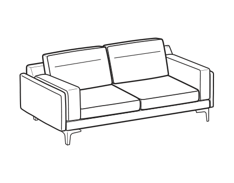 LeComfort Sofa TECLA UP – 2-seater sofa