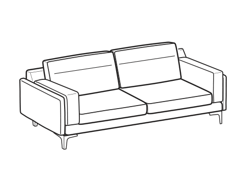 LeComfort Sofa TECLA UP – 2-seater sofa