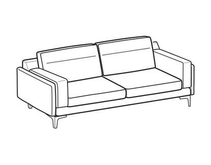 LeComfort Sofa TECLA UP – 2-seater sofa
