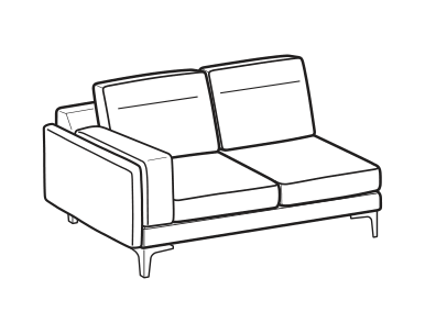 LeComfort Modular Sofa TECLA UP – 2-seater lateral Left