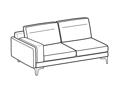 LeComfort Modular Sofa TECLA UP – 2-seater lateral Left