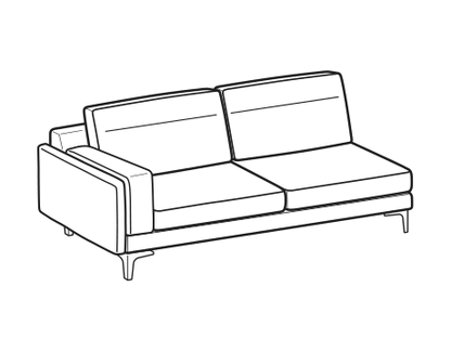 LeComfort Modular Sofa TECLA UP – 2-seater lateral Left