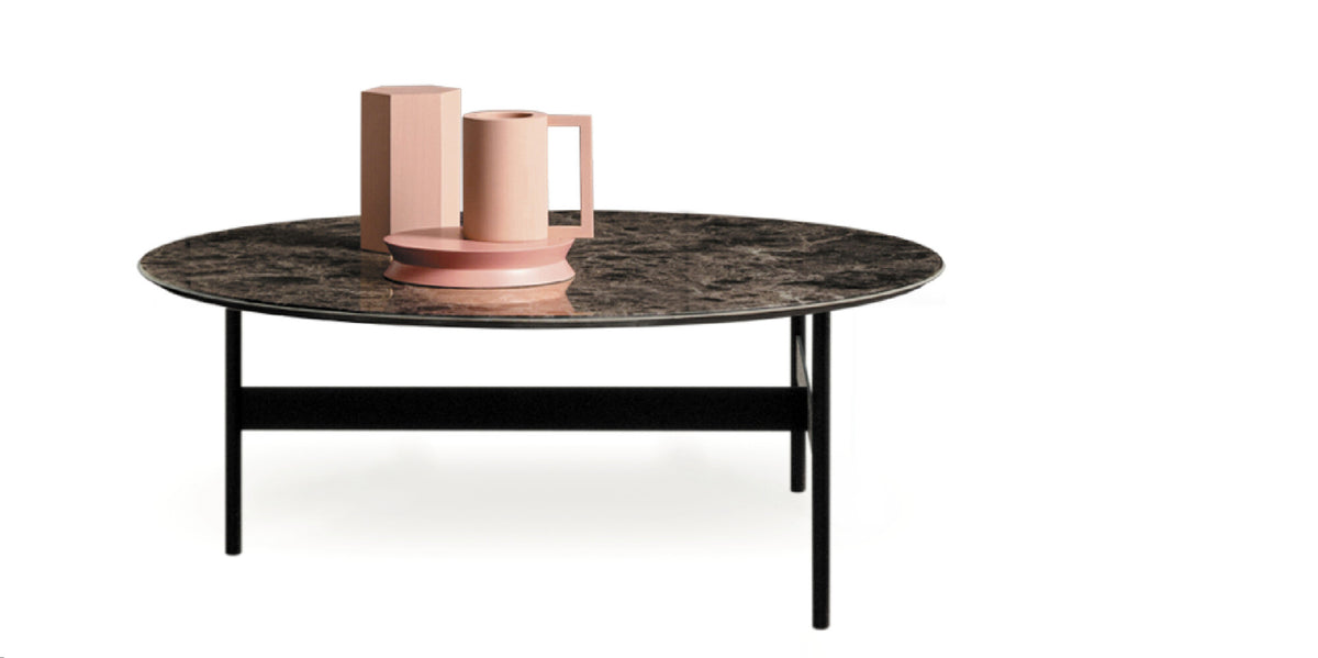 Devina Nais Coffee Table Tetris Wood Iron Base — image 1