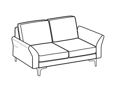 LeComfort Sofa THOAS EASY – 2-seater sofa