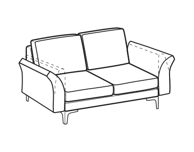 LeComfort Sofa THOAS EASY – 2-seater sofa