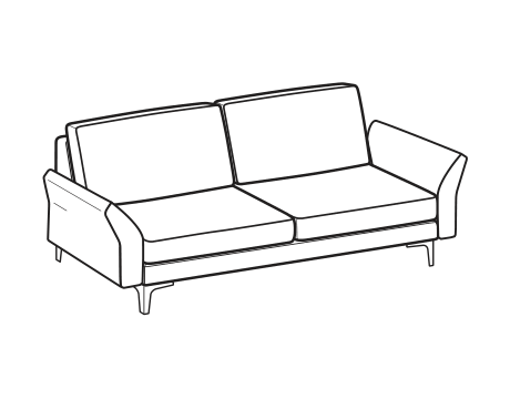 LeComfort Sofa THOAS EASY – 2-seater sofa