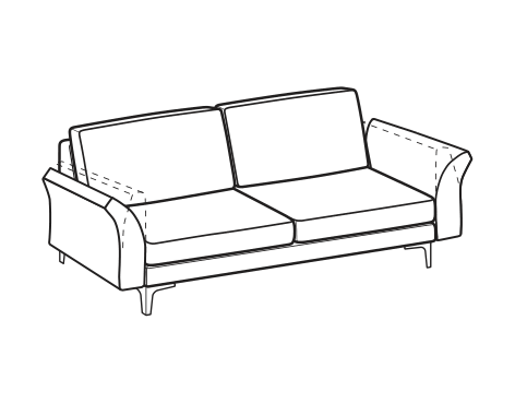 LeComfort Sofa THOAS EASY – 2-seater sofa