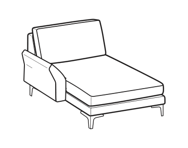 LeComfort Reversible Chaise Longue THOAS EASY – Reversible chaise longue mini Left