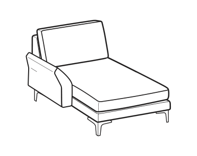LeComfort Reversible Chaise Longue THOAS EASY – Reversible chaise longue mini Left