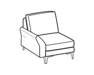 LeComfort Modular Sofa THOAS EASY – 2-seater lateral Left