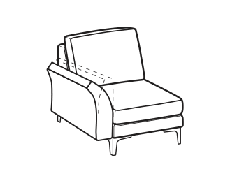 LeComfort Modular Sofa THOAS EASY – 2-seater lateral Left