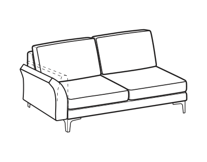 LeComfort Modular Sofa THOAS EASY – 2-seater lateral Left