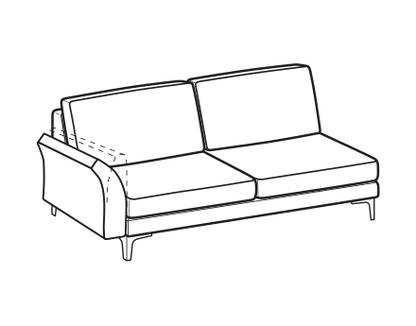 LeComfort Modular Sofa THOAS EASY – 2-seater lateral Left