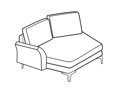 LeComfort Corner Sofa Element THOAS EASY – Corner terminal angular Left