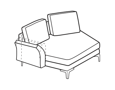 LeComfort Corner Sofa Element THOAS EASY – Corner terminal angular Left