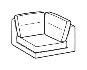 LeComfort Corner Sofa Element THOAS MID – Corner terminal angular Left