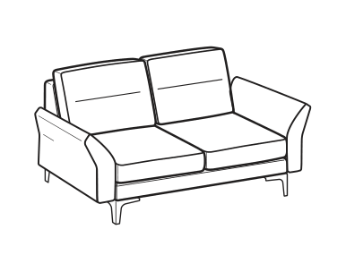LeComfort Sofa THOAS MID – 2-seater sofa