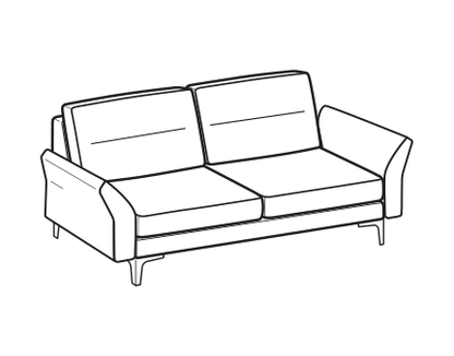 LeComfort Sofa THOAS MID – 2-seater sofa