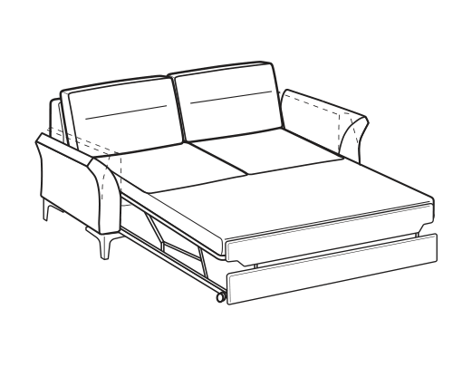 LeComfort Sofa THOAS MID – 2-seater sofa