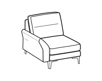 LeComfort Modular Sofa THOAS MID – 2-seater lateral Left