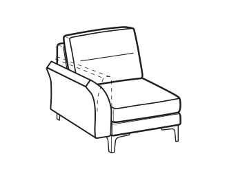 LeComfort Modular Sofa THOAS MID – 2-seater lateral Left