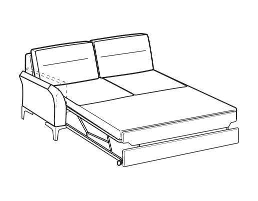 LeComfort Modular Sofa THOAS MID – 2-seater lateral Left