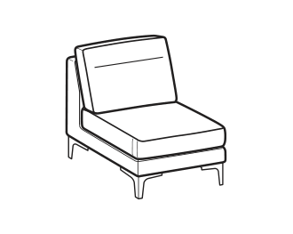 LeComfort Modular Sofa THOAS UP – 2-seater lateral Left