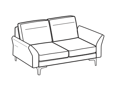 LeComfort Sofa THOAS UP – 2-seater sofa