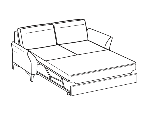 LeComfort Sofa THOAS UP – 2-seater sofa