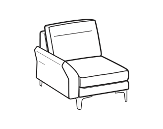 LeComfort Modular Sofa THOAS UP – 2-seater lateral Left