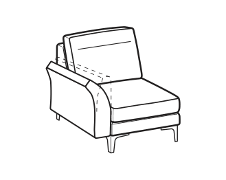 LeComfort Modular Sofa THOAS UP – 2-seater lateral Left